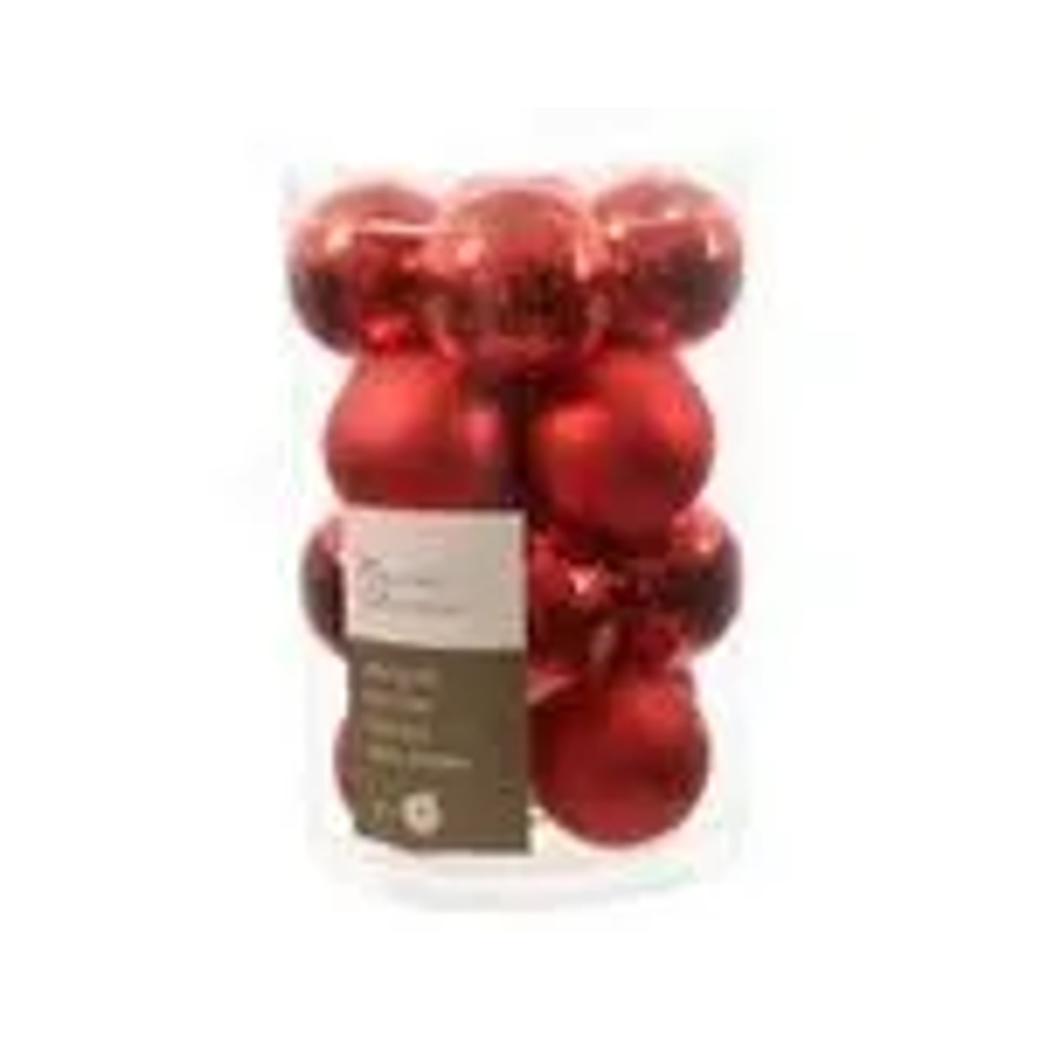 Kaemingk Weihnachtsbaumkugeln Glas  3,5 cm 16 Stueck Rot