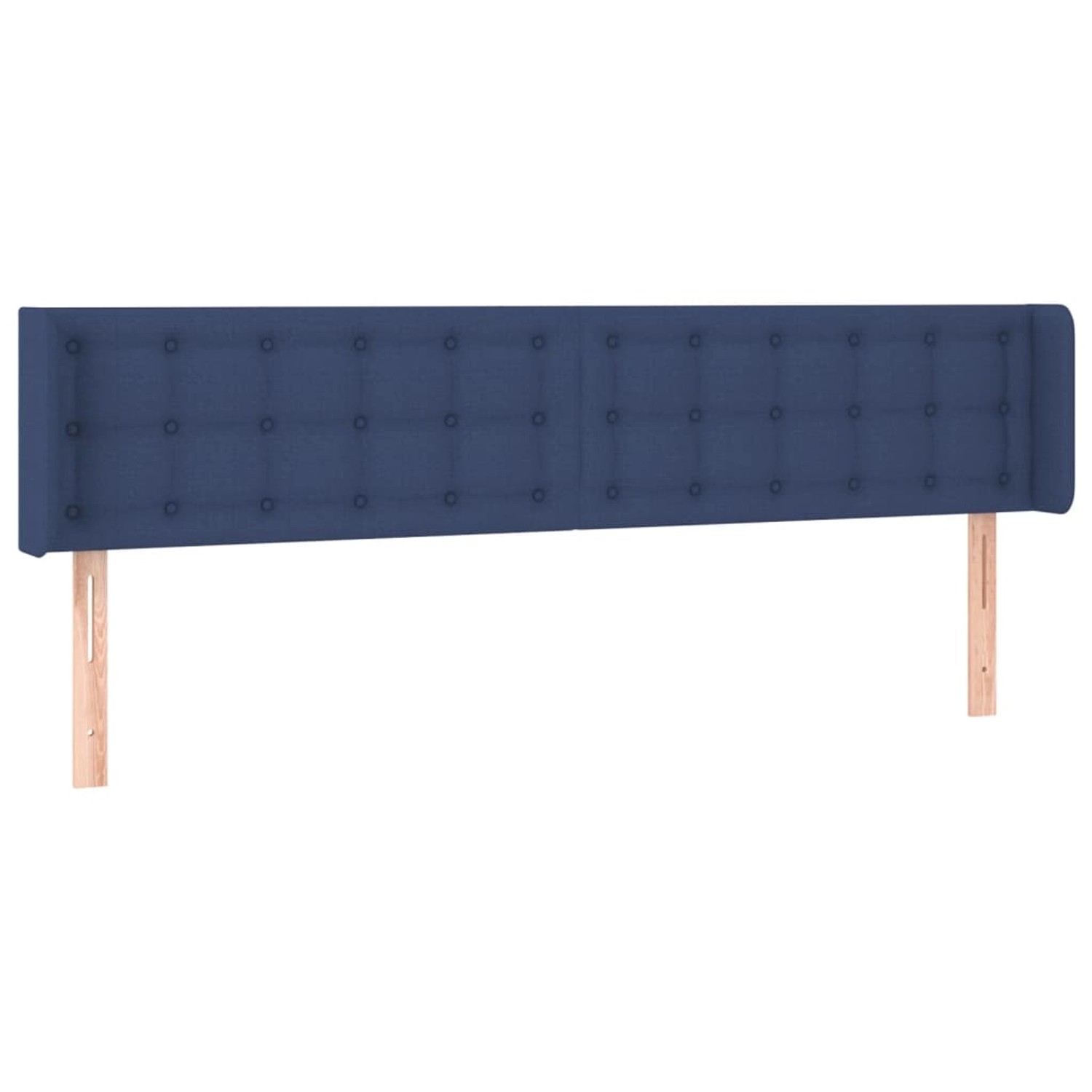 vidaXL LED Kopfteil Blau 163x16x78/88 cm Stoff 3123682