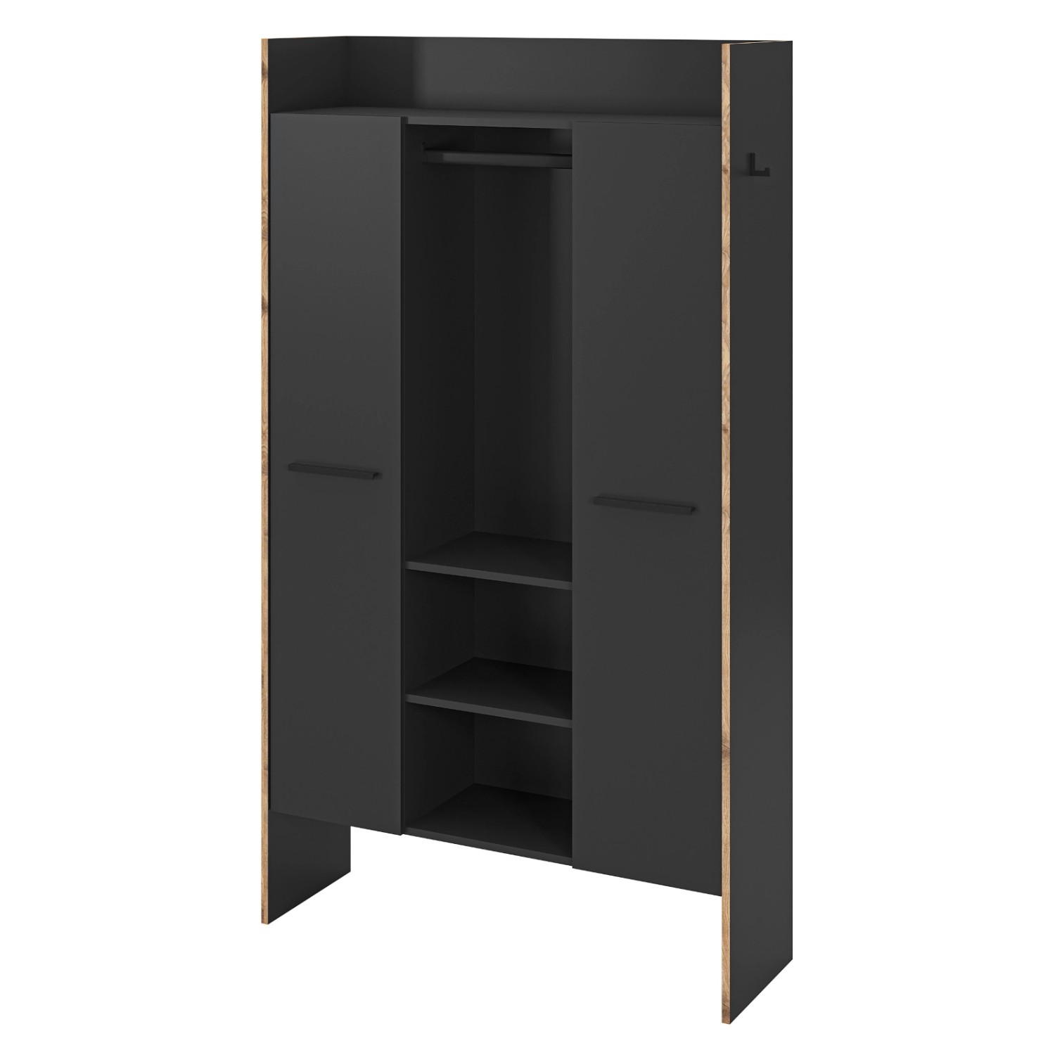 Inn.Furn Garderobe Salud in Grau und Nox Eiche 105 x 189 cm Salud günstig online kaufen