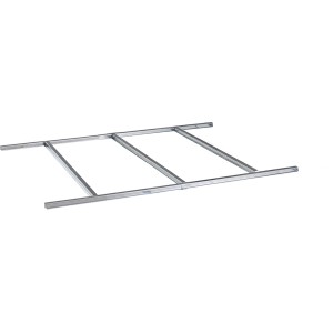 Floraworld Fundament für Gerätehaus Pultdach 238x132cm aus verzinktem Stahlblech.