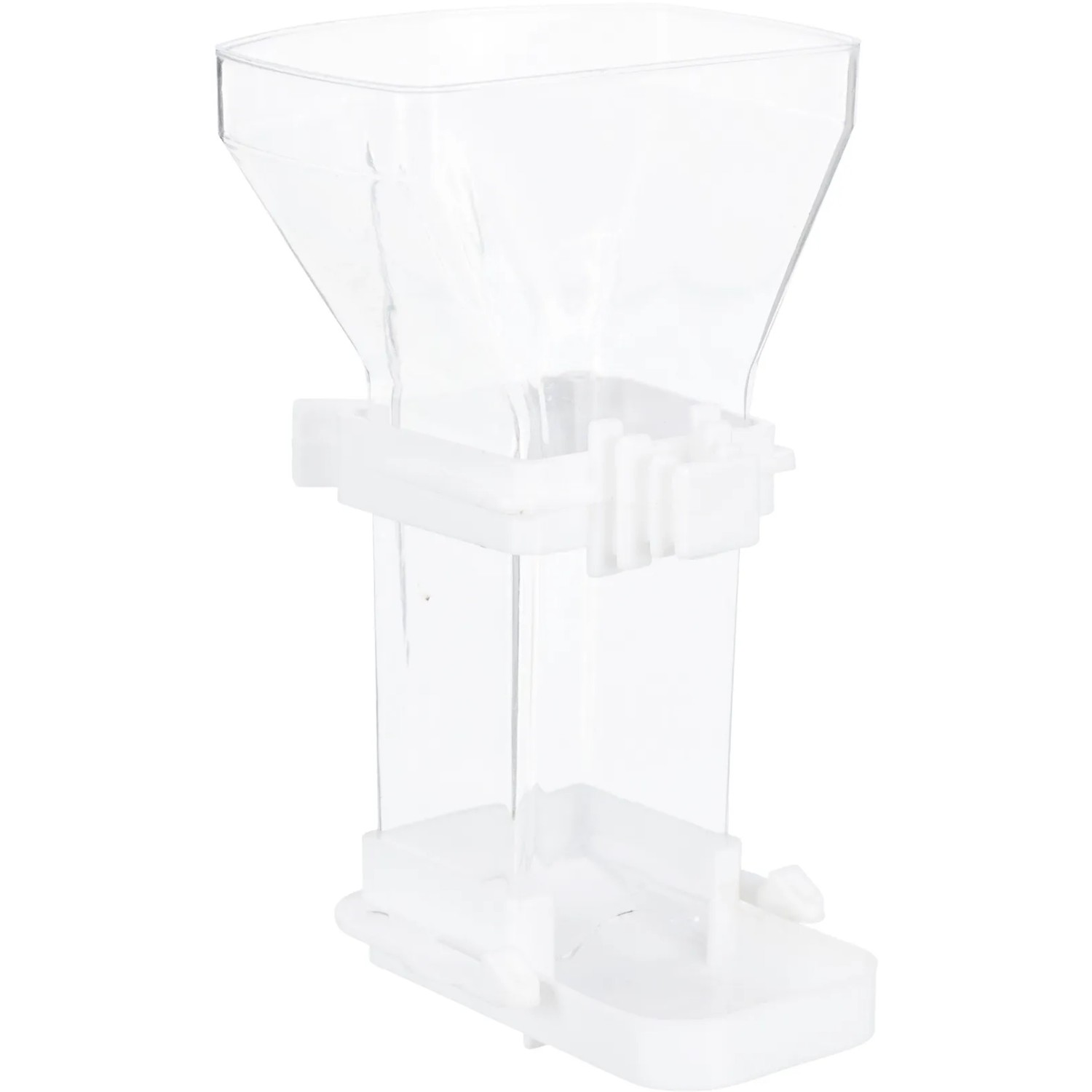 Trixie Futterspender Trichter, 150ml, transparent, für Vogelkäfige & Volieren.