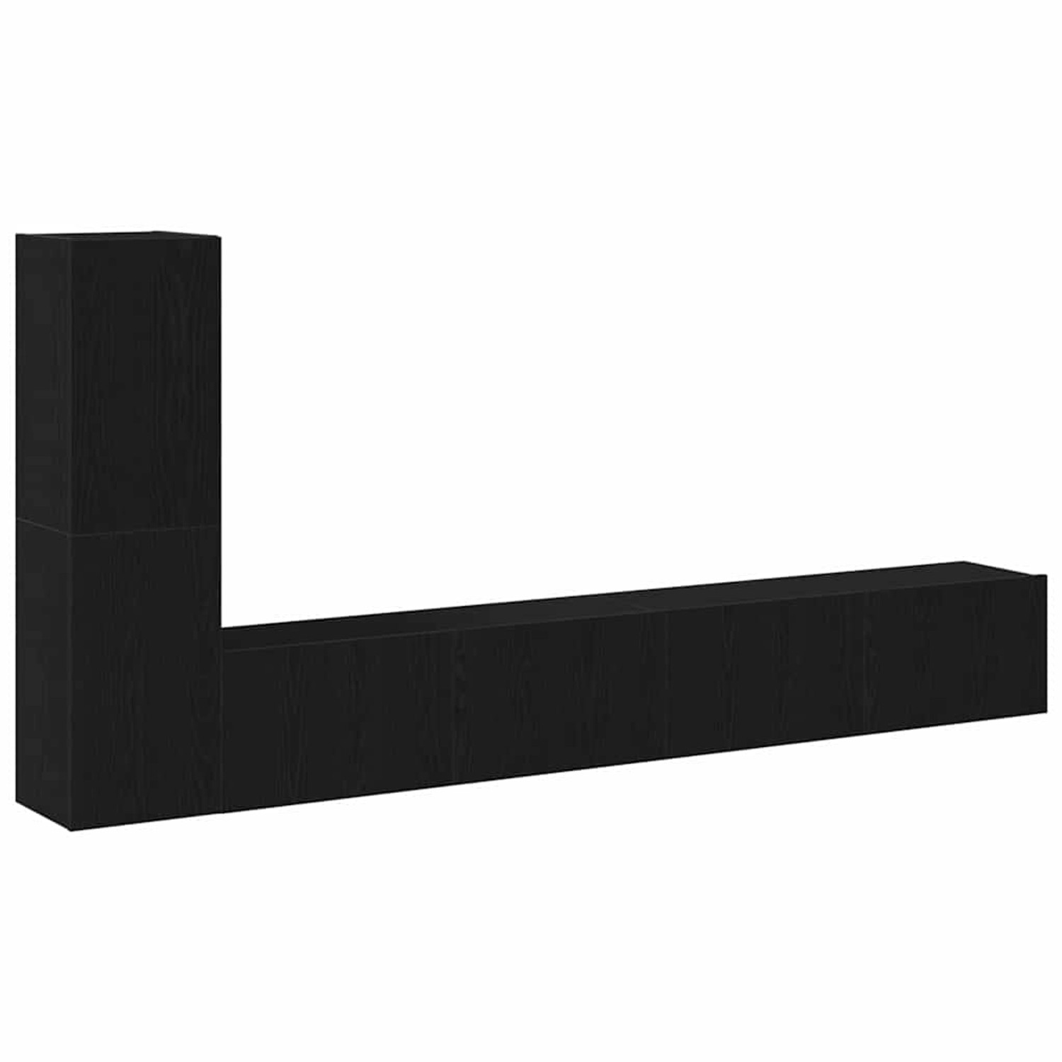 vidaXL TV-Schrank-Set 3-Tlg Schwarz Eichen-Optik 100 x 30 x 30 cm 3333054 günstig online kaufen