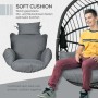 Grauer Furnicato Hängesessel mit Polster, Egg-Chair Design für Indoor & Outdoor.