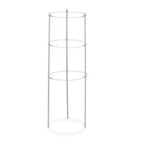 Relaxdays Rankhilfe Eisen Kunststoff Grau Höhenverstellbar Klappbar 4er Set 60 cm x 22 cm