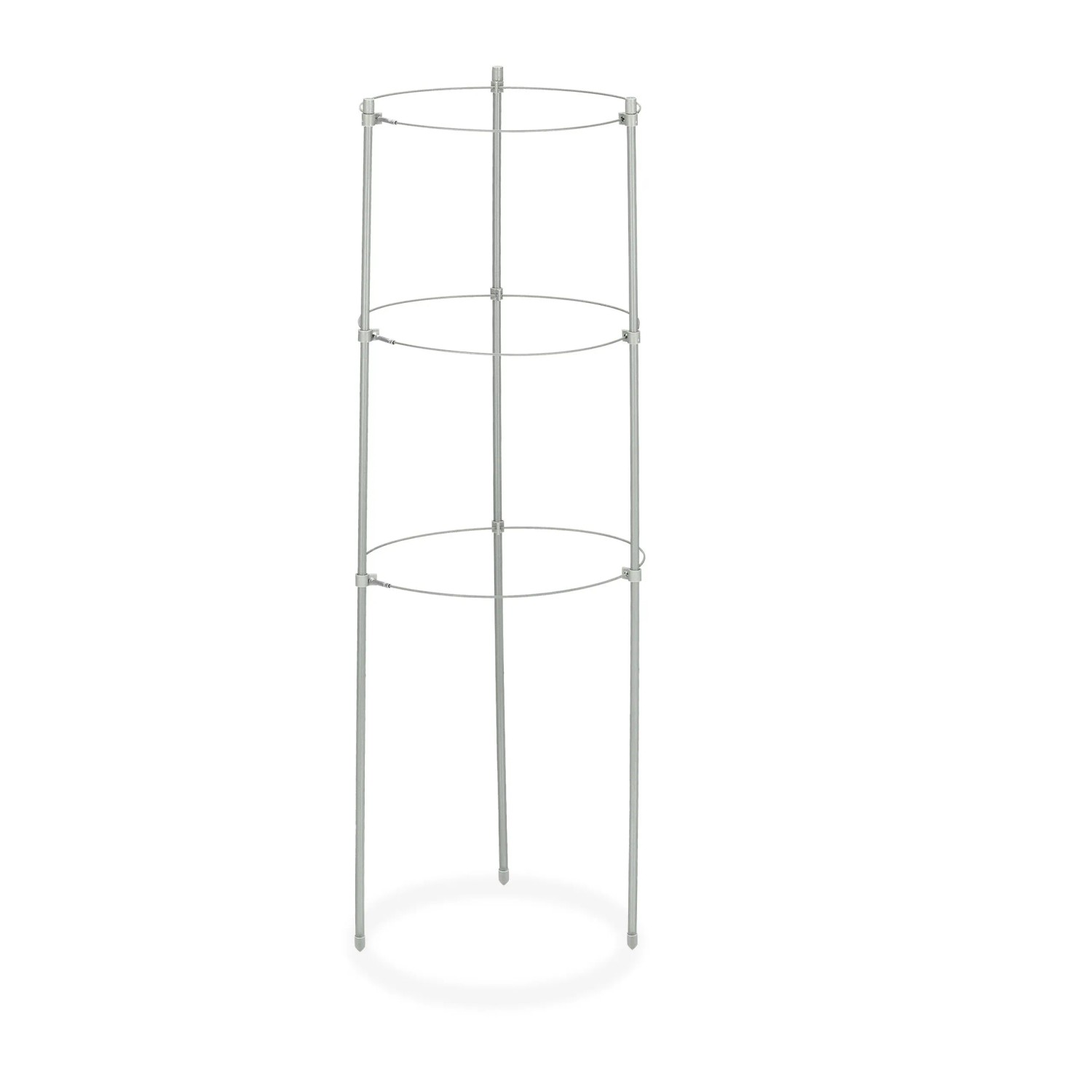 Relaxdays Rankhilfe Eisen Kunststoff Grau Höhenverstellbar Klappbar 4er Set 60 cm x 22 cm