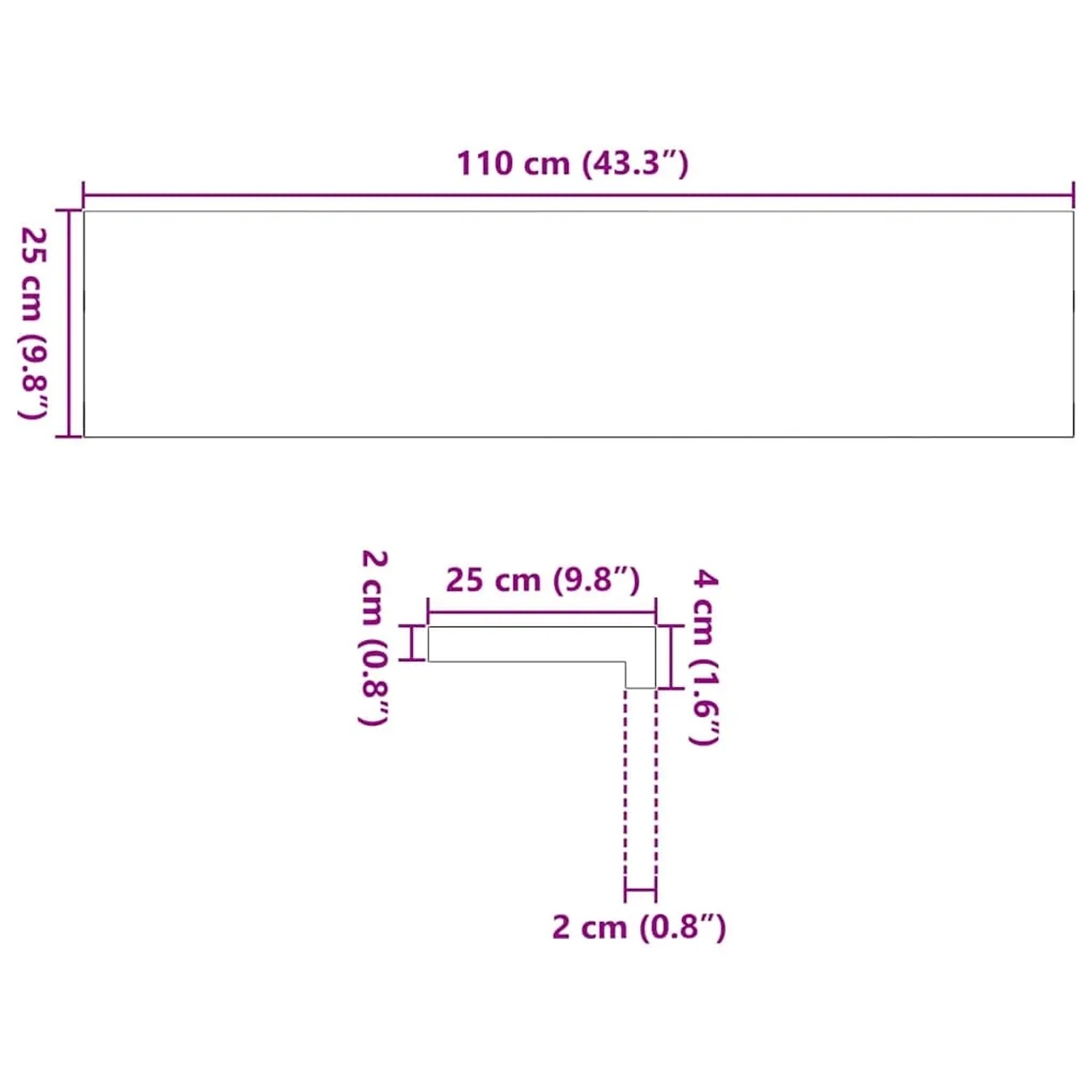 vidaXL Treppenstufen 2 Stk Hellbraun 110x25x2 cm Massivholz Eiche 3283788_11