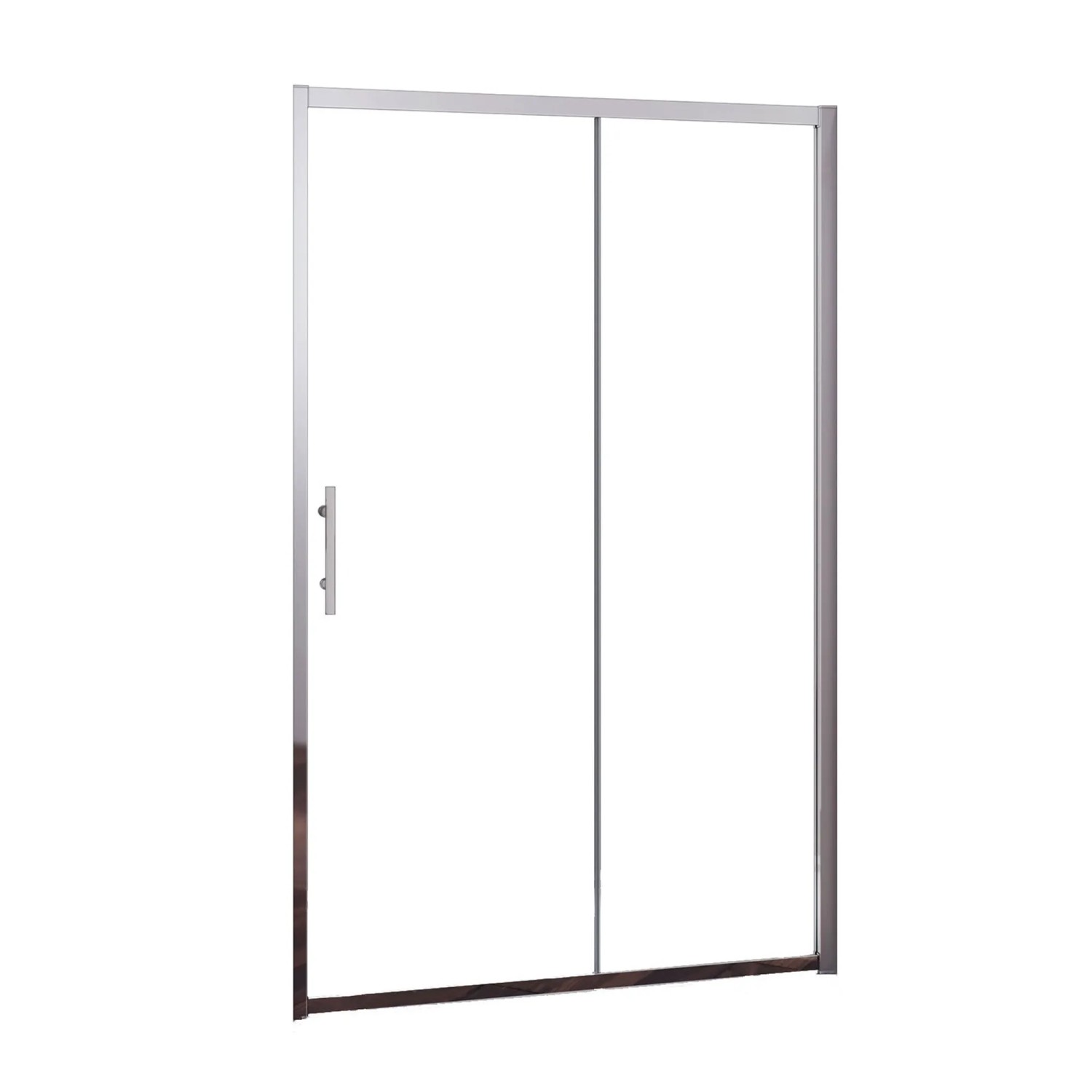 AICA Duschschiebetür 130x185 cm Drehtür 5 mm ESG Sicherheitsglas Duschabtrennung für Nische Chrom Glanz
