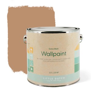 Little Dutch Wandfarbe Pure Rust Rosa, extra matt, 2,5 l Dose. Bunte Wandfarbe für Innenräume.