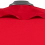 Detailaufnahme: Roter Schneider Marktschirm mit Knickfunktion, Stoffdach und grauer Spitze.