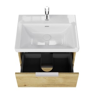 Steinkamp Waschtischunterschrank Living 2.0 Halifax Eiche mit Villeroy & Boch Subway 3.0 Waschtisch