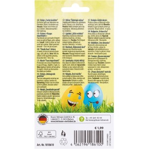Brauns-Heitmann Eierfarben Sticker Freche Gesichter, 2 Blatt bunte Aufkleber für Ostereier.