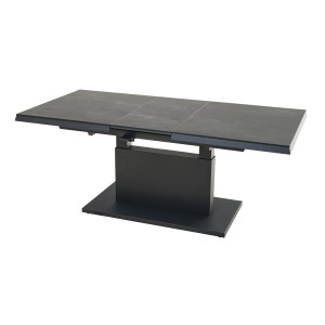 Rechteckiger, ausziehbarer Gartentisch Talina von Siena Garden mit Ferrostone-Tischplatte.