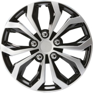 Cartrend Radzierblende Daytona, 16 Zoll, schwarz-silber, 4er-Set für die Außenausstattung.