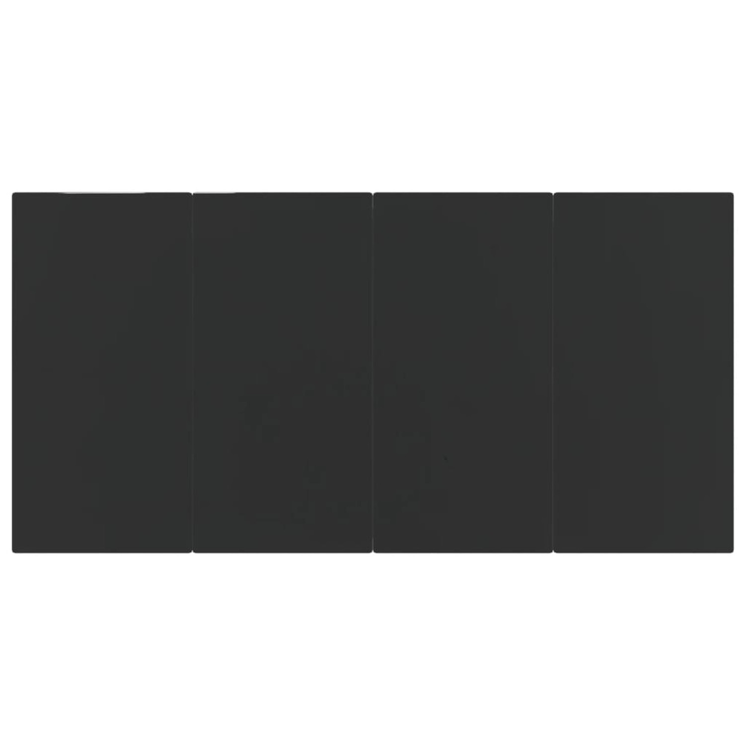 vidaXL Garten-Essgruppe, 5-teilig, schwarz. Gartentisch mit Glasplatte und 4 Stühle mit Kissen.