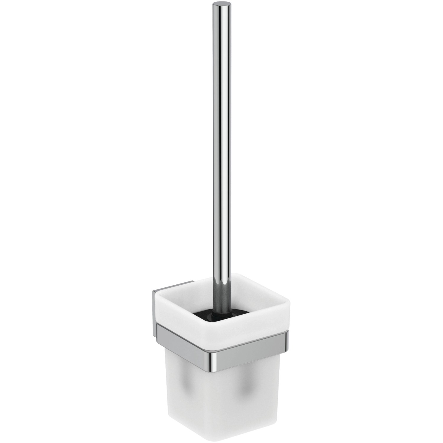 Ideal Standard Bürstengarnitur IOM Cube Behälter aus Glas Chrom