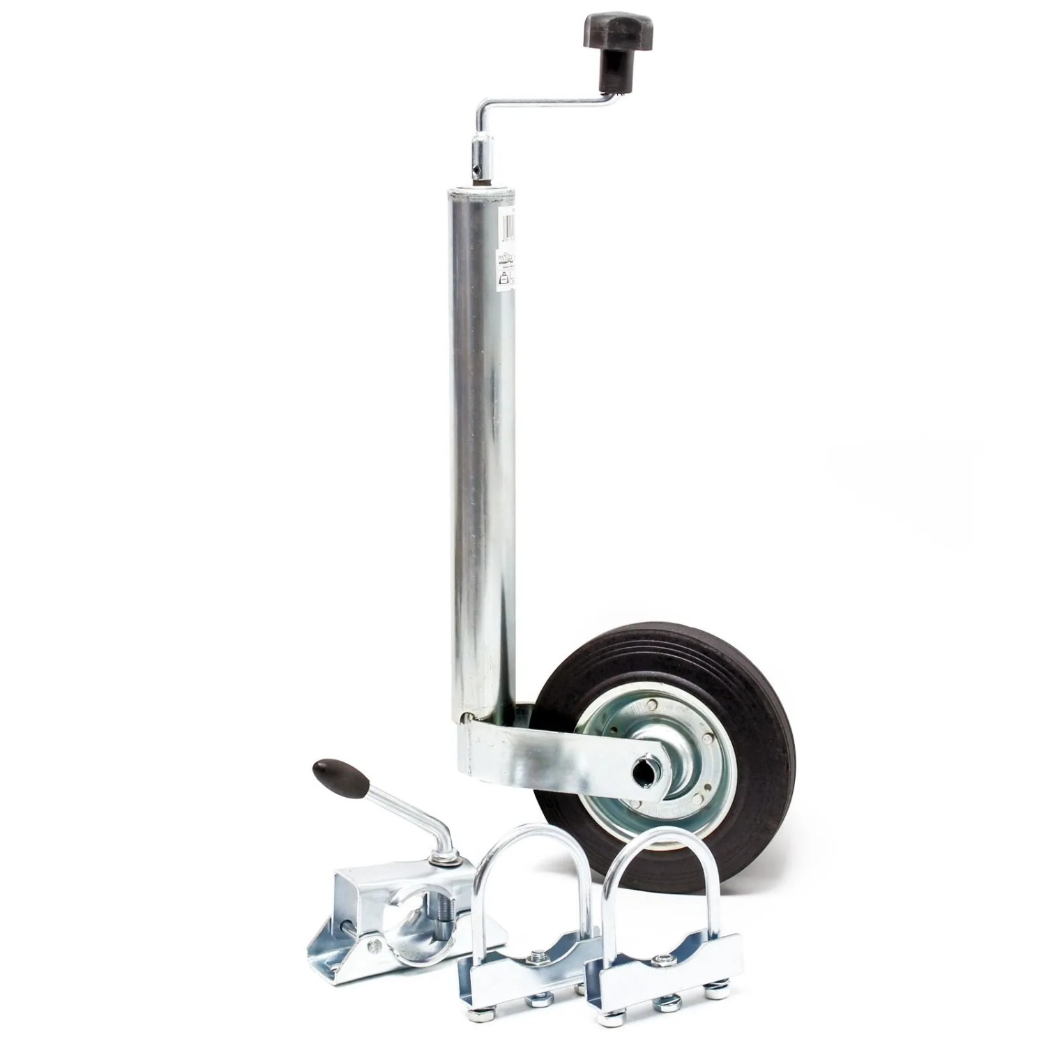 Wiltec Stützrad 362kg inkl. Klemmhalter & Schellen Wohnwagen Anhänger Stütze