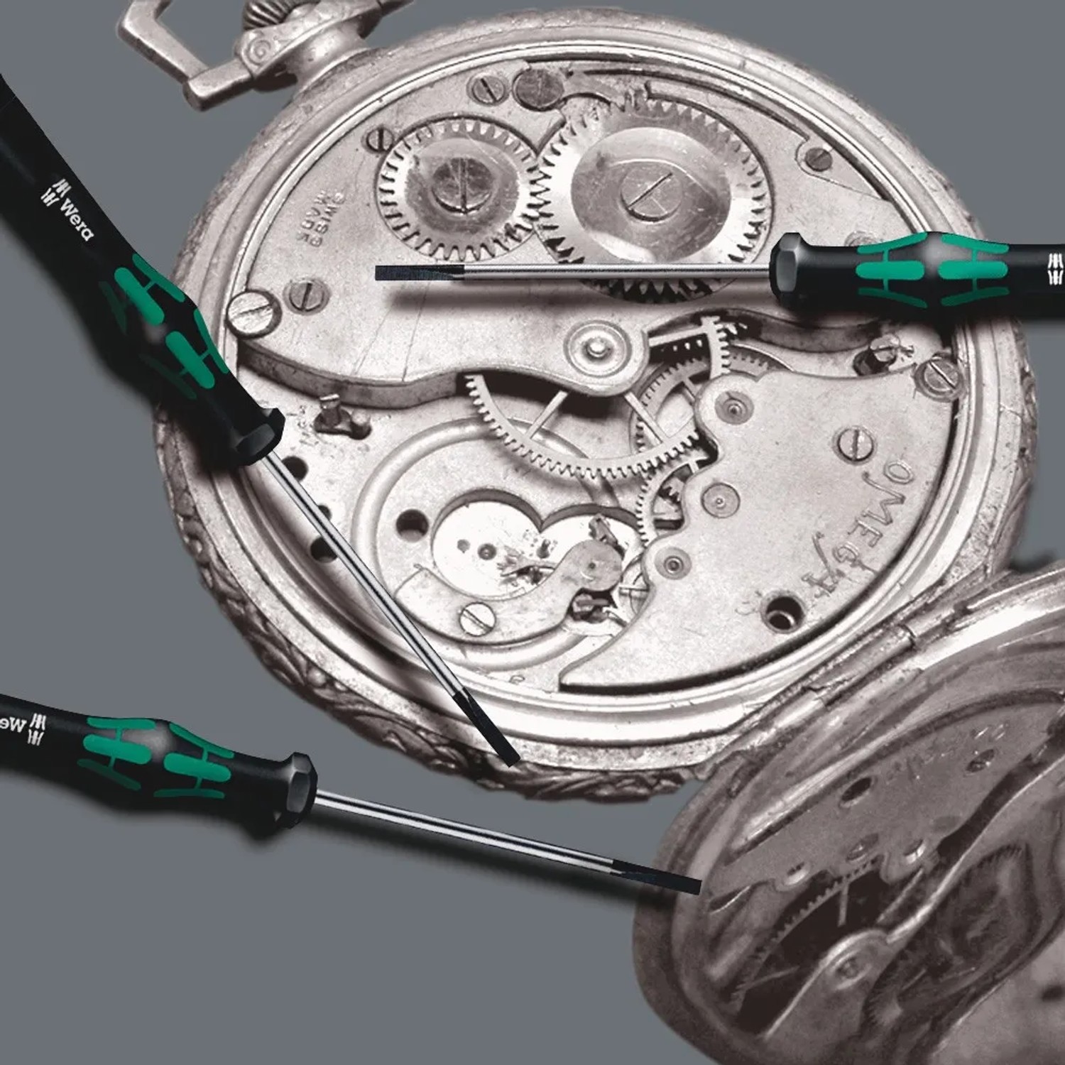 Wera Schraubendreher-Set Kraftform Micro, 6-teilig, für filigrane Schraubarbeiten an z.B. Uhren.