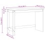 vidaXL Schreibtisch, honigbraun, 112x50x75cm, Kiefer Massivholz. Büromöbel für Arbeitszimmer.