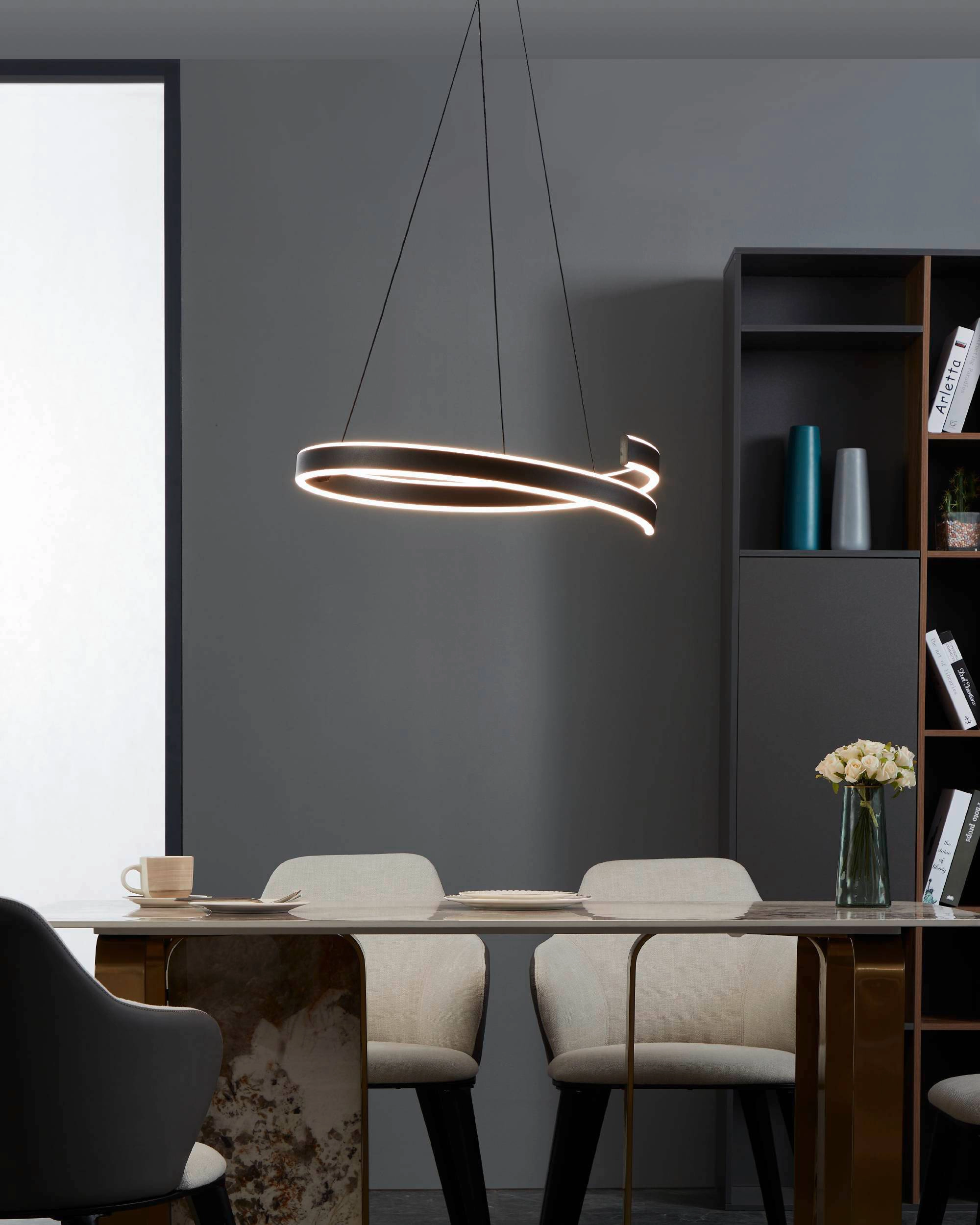 Eglo LED-Hängeleuchte Andabaia-Z Schwarz Weiß kaufen bei OBI