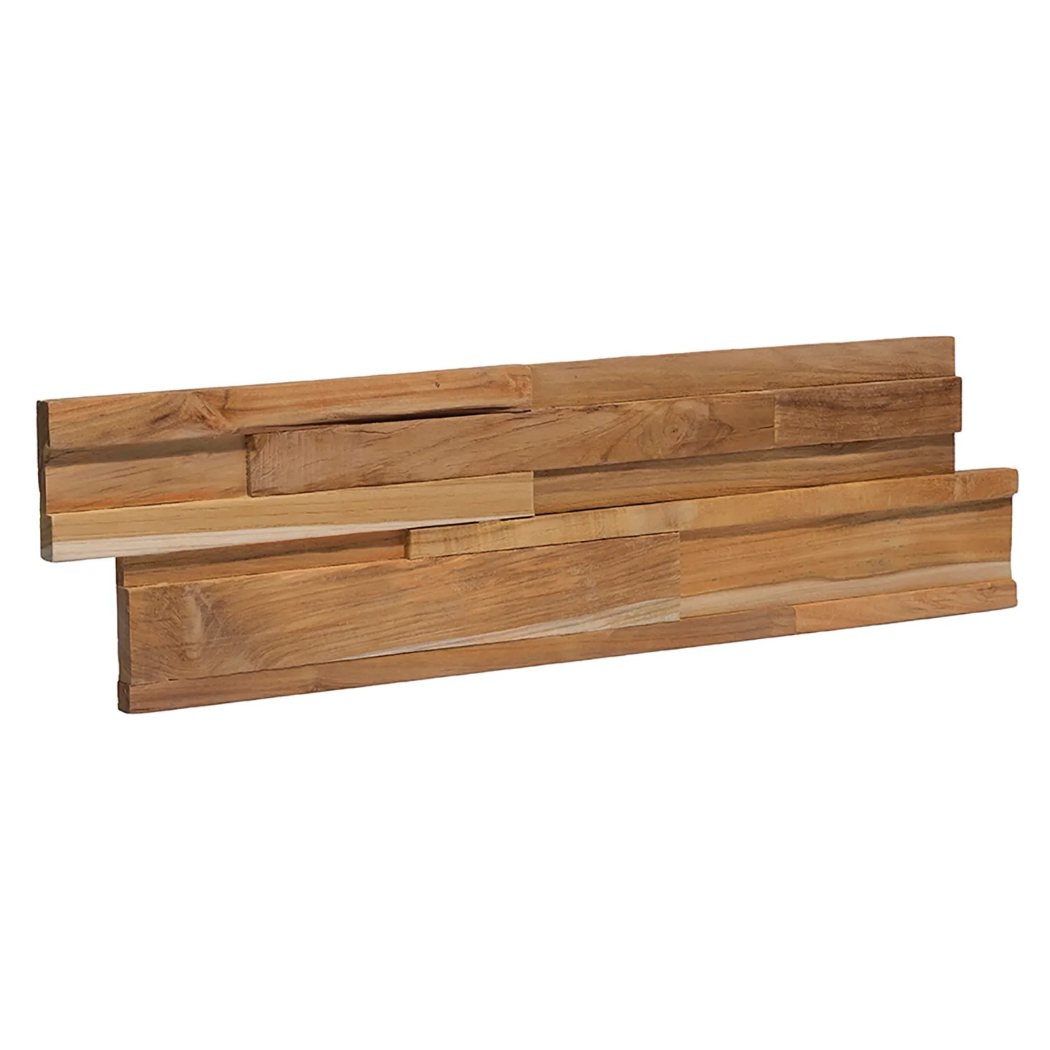 Rebel of Styles Holzverblender UltraWood Firenze XL, 70x20 cm, braun. Teakholz Verblender für Innen- und Außenbereich.
