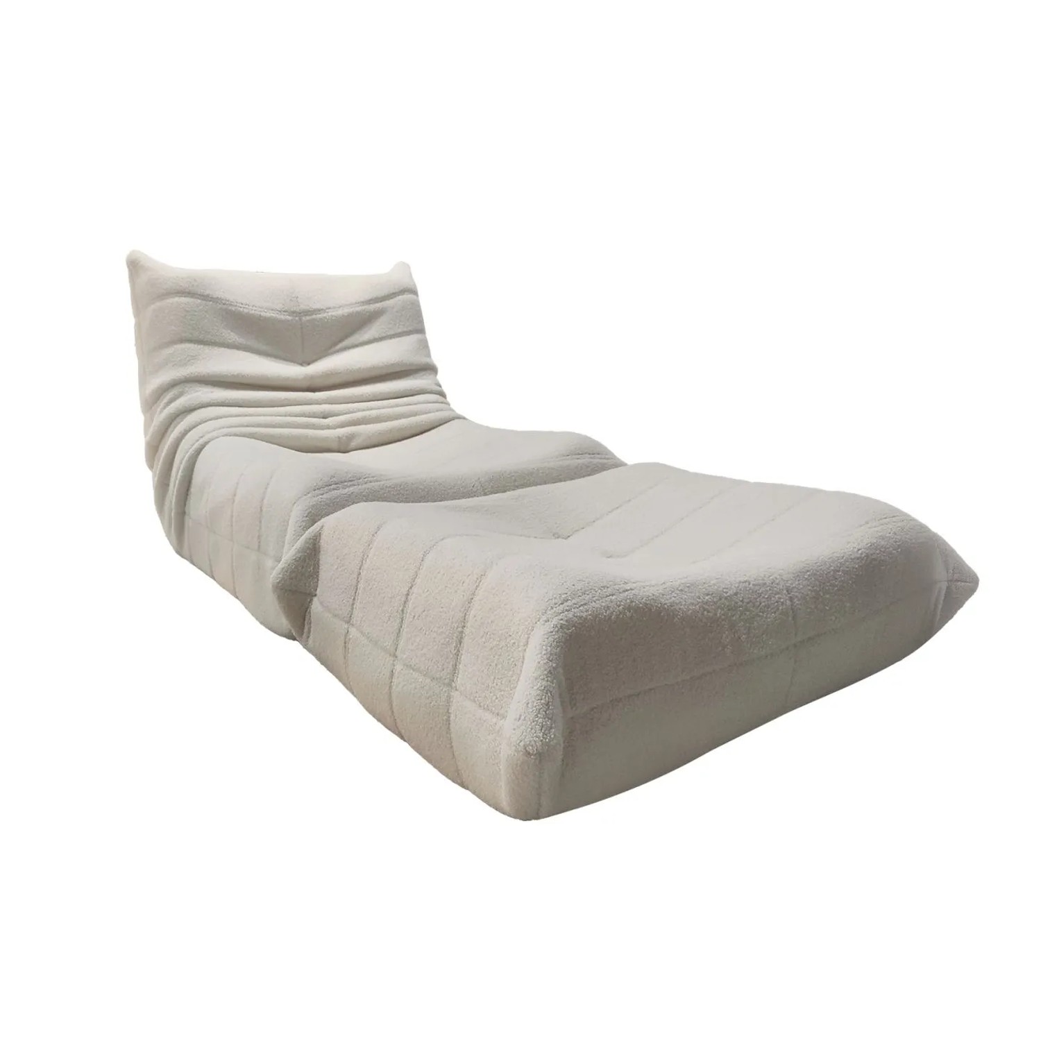 okwish Relaxsessel mit Rückenlehne Fußstütze Lazy Sofa Schlafzimmer 112x75x33cm Beige