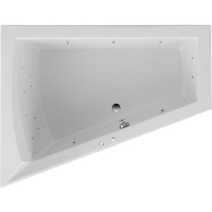Ottofond Galia II Whirlpool, 175x135 cm, weiße Acrylwanne mit Massagedüsen.