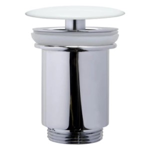 Kronenbach Ablaufventil für Waschtisch ohne Überlauf, Schaftventil mit keramischer Abdeckung.