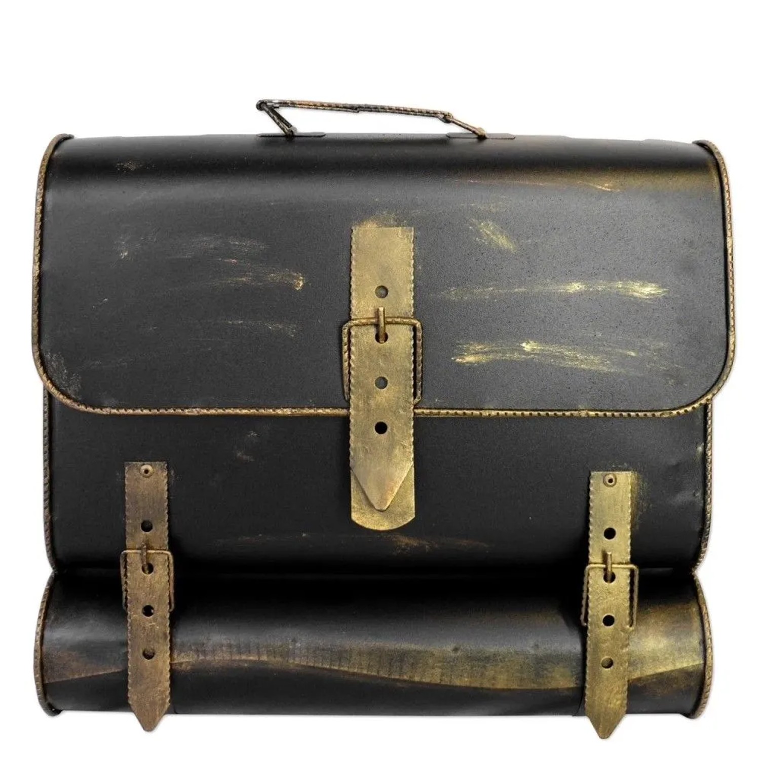 HMF 505-23 Briefkasten Antik SCHULRANZEN 122 36 x 41 x 85 cm Gold