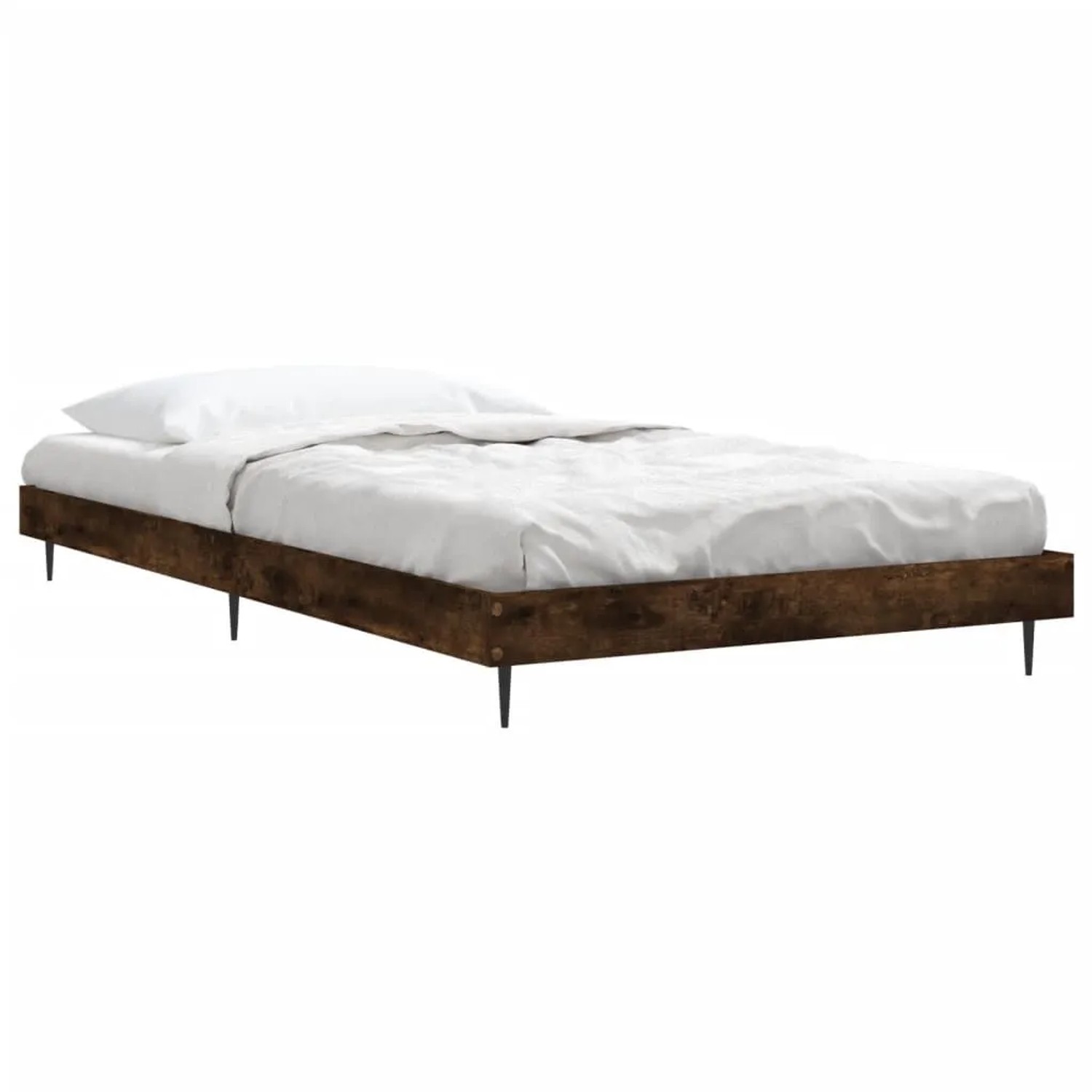 vidaXL Bettgestell Ohne Matratze Räuchereiche 90x190 cm Holzwerkstoff 83230 günstig online kaufen