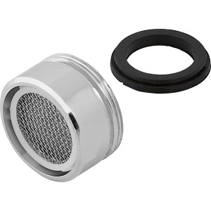 Verchromte Ersatz-Mischdüse M24 mit Dichtung für Armaturen.