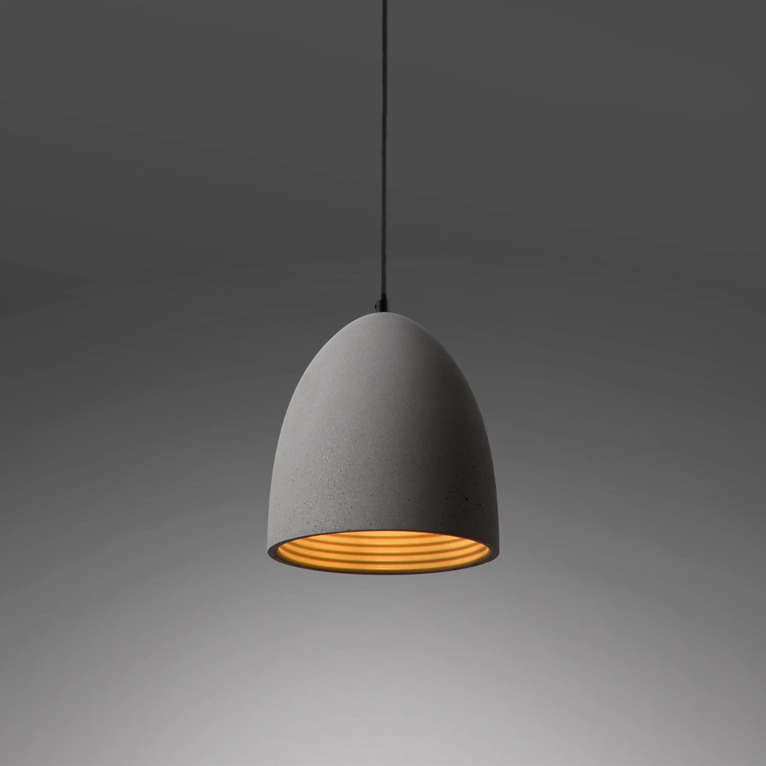 Graue Paul Neuhaus Pendelleuchte Eton aus Beton, Ø 21 cm, für den Innenbereich.