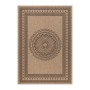 Ayyildiz Outdoor-Teppich Dhaka, 120x170 cm, schwarz mit Mandala-Muster.