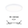 Weißes Paulmann Einbaupanel Areo VariFit IP44, 13W, 4000K, 175mm, aus Kunststoff, mit flexiblen Klemmfedern.