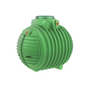 Garantia Erdtank Columbus Proline 3700 L, grüner Regenwassertank mit Tankabdeckung.