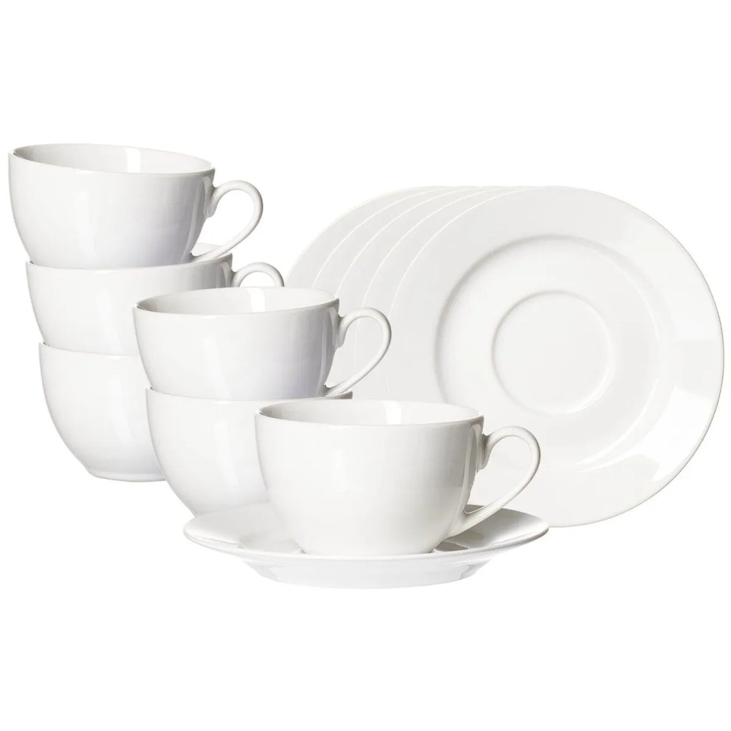 Ritzenhoff & Breker Volos Kaffeetasse mit Untertasse 220 ml 6er Set
