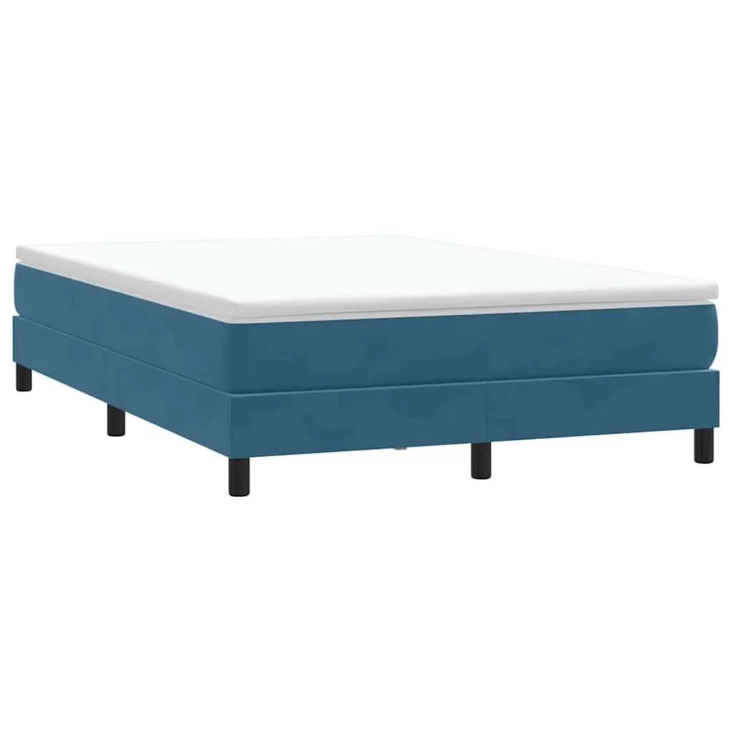 vidaXL Boxspringbett ohne Matratze Dunkelblau 140x220 cm Samt 3315877 günstig online kaufen
