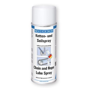 WEICON Ketten- und Seilspray, 400ml Dose. Spezial-Spray für dauerhafte Schmierung von Ketten und Seilen.