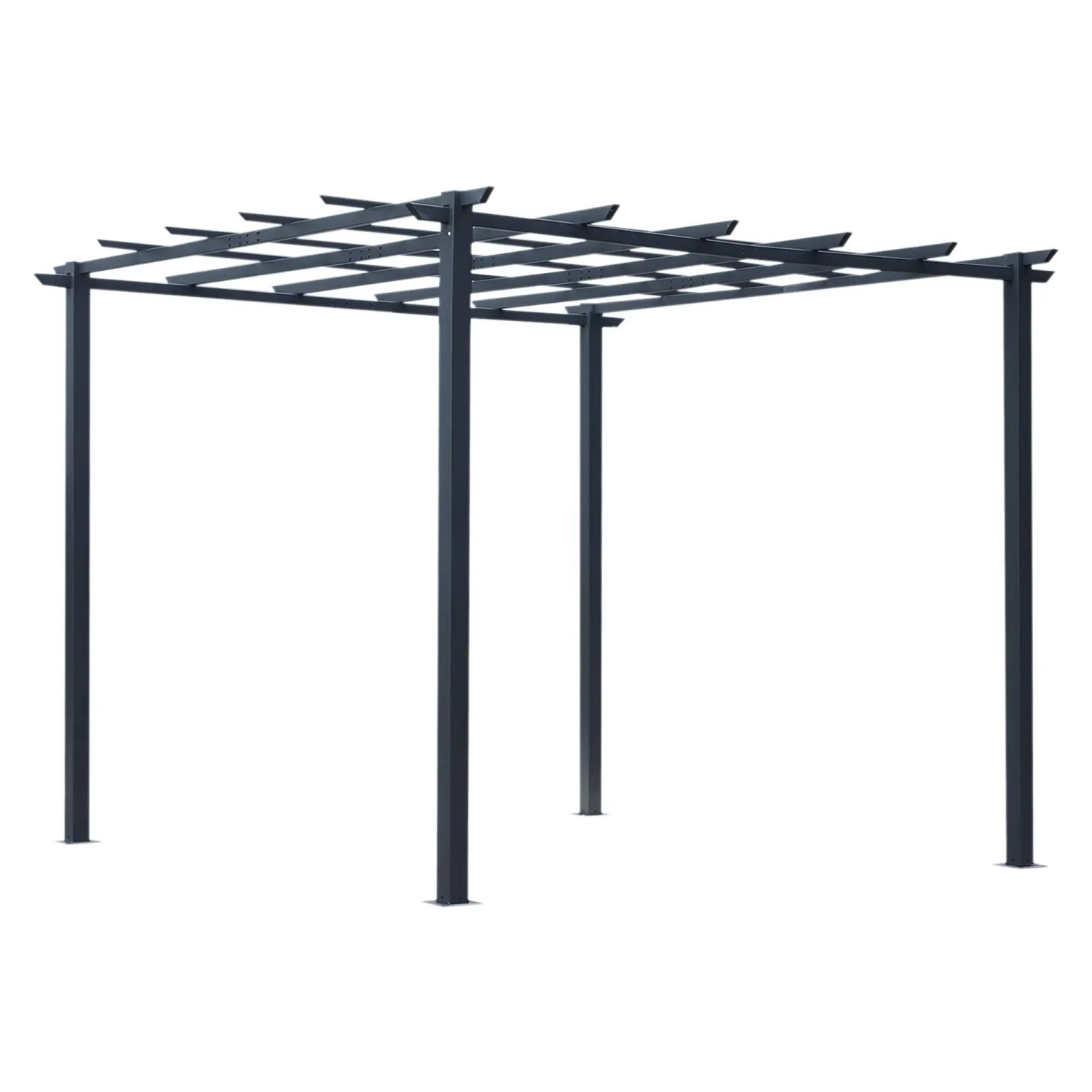 Outsunny Pergola Metall Pavillon Schwarz L297 x B295 x H230 cm günstig online kaufen