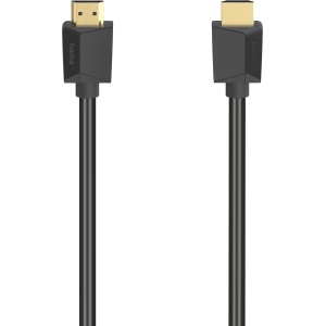 Schwarzes Hama High Speed HDMI Kabel 4K, Stecker auf Stecker, 5 m Länge.