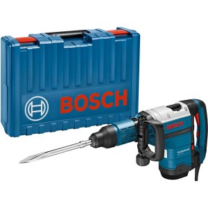 Bosch Professional GSH 7 VC Schlaghammer im Koffer mit Meißel. Baumaschine für Abbrucharbeiten.