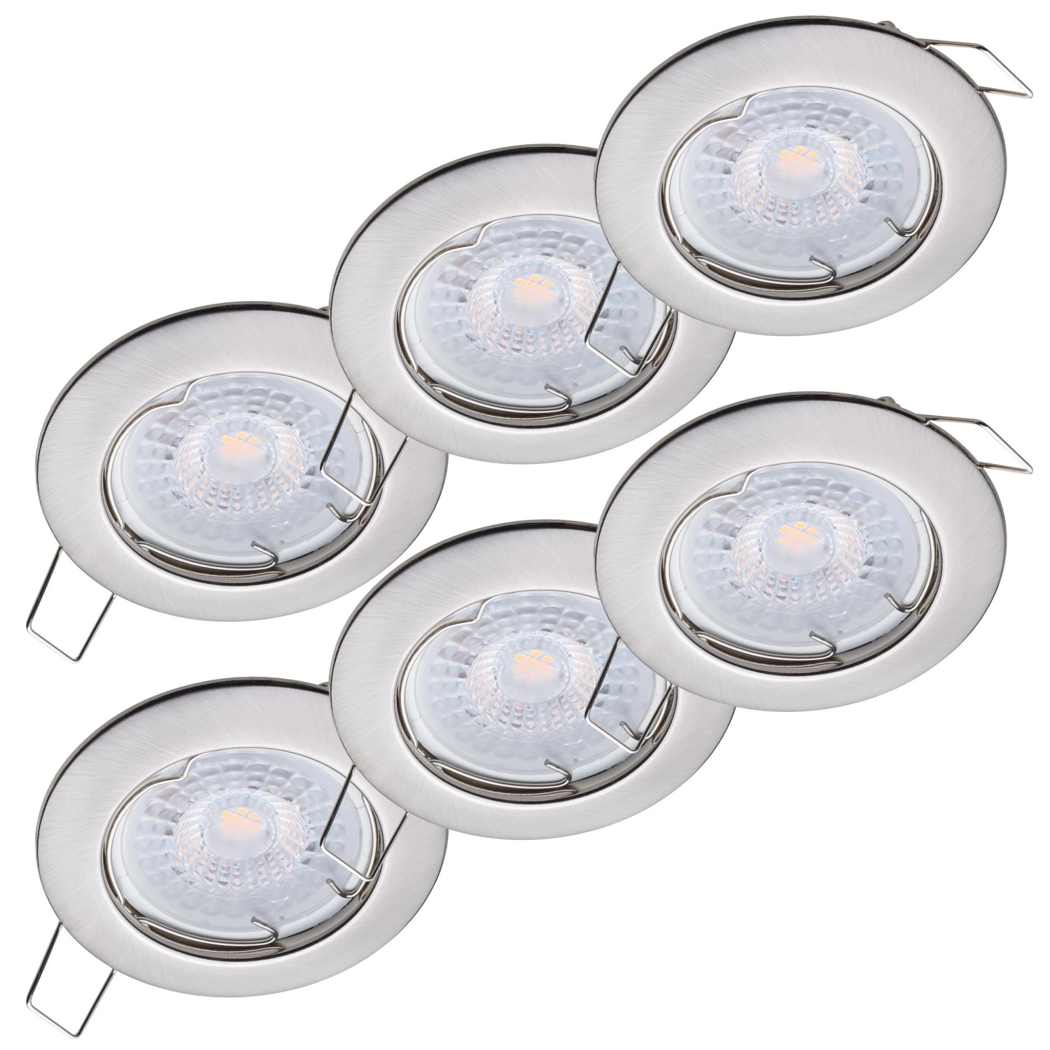 Oktaplex 6er Set Einbauleuchte Sedan 3-Step Dimmbar Warmweiß 3000K 380lm Ge günstig online kaufen