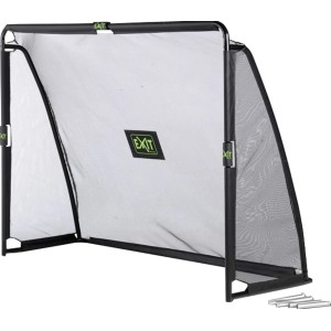 Schwarzes EXIT Coppa Fußballtor aus Stahl, 220x170cm, mit Netz und Verankerungssystem.