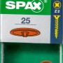 Spax Zierkappen, braun, für Pozi Z2 Schrauben, 25 Stück im Kunststoffbehälter.