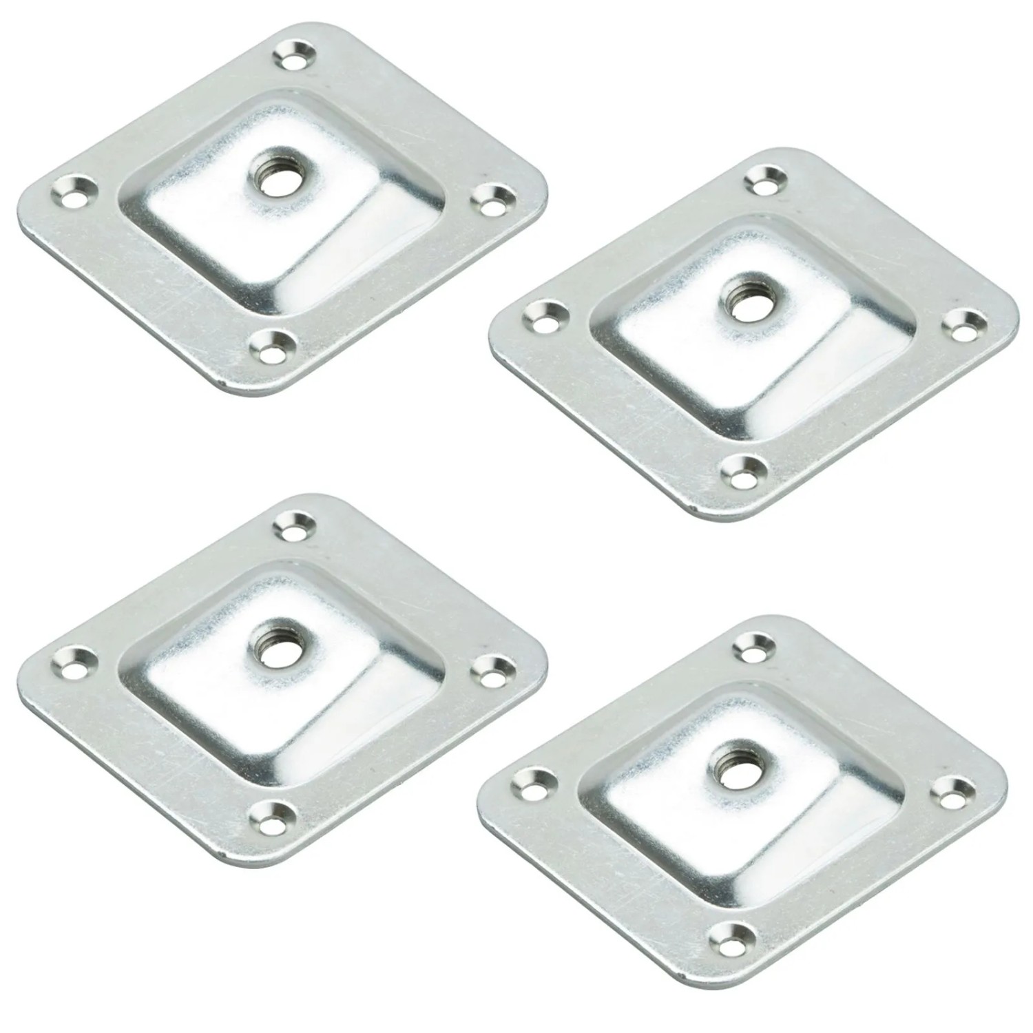 SOTECH 4 Stück Montageplatten 10 Grad Neigung für Möbelfüße mit M8 Gewinde