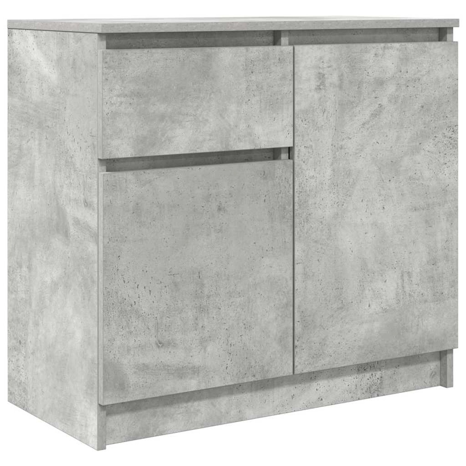 vidaXL Sideboard mit Schublade Betongrau 71x35x65 cm Holzwerkstoff 861601 günstig online kaufen