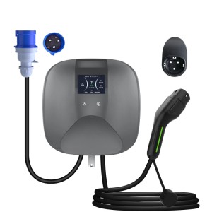 Junsun Wallbox EV-Ladegerät 7 Kw 6-32A 6M Typ2 Stecker Einphasig IP67 Wasserdicht App-Gesteuert