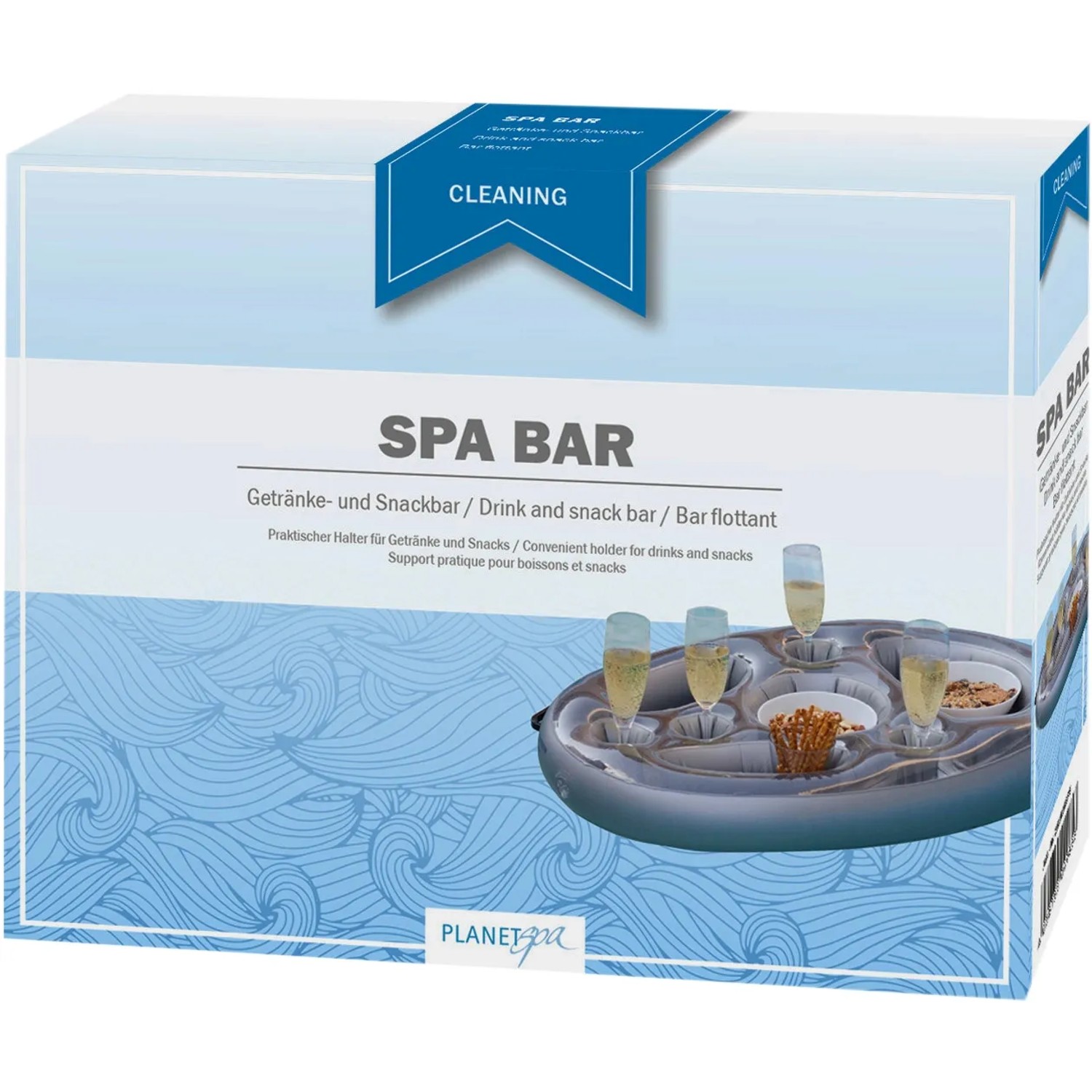 Planet Spa Bar Getränkehalter, schwimmende Poolbar für Getränke und Snacks im Whirlpool.