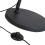 Detailaufnahme der schwarzen Bogenlampe Arc Basic: Fuß, Kabel und Fußschalter.