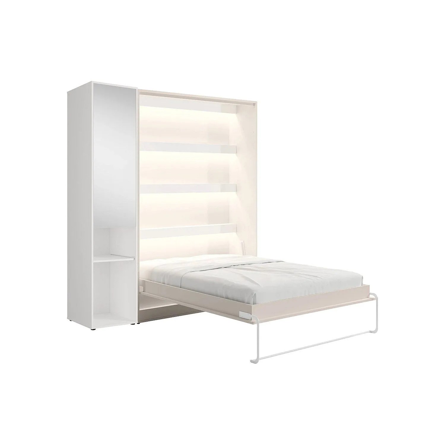 Vente-unique Schrankbett Rapili Beige  Weiß 229 cm