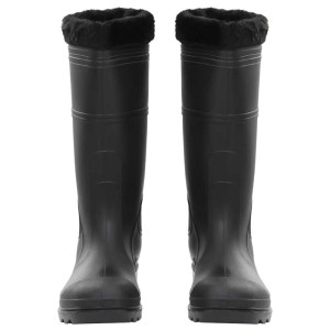 vidaXL Gummistiefel mit Herausnehmbarem Innenfutter Schwarz Größe 44 PVC 137602